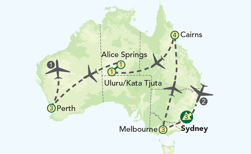 Australia Tour Map