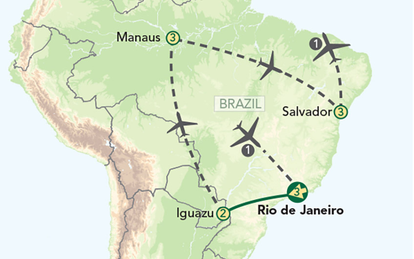 Brazil Tour Map