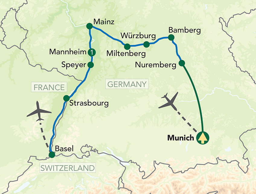 Germany Cruise Map