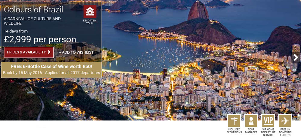 Escorted Tours Colours of Brazil