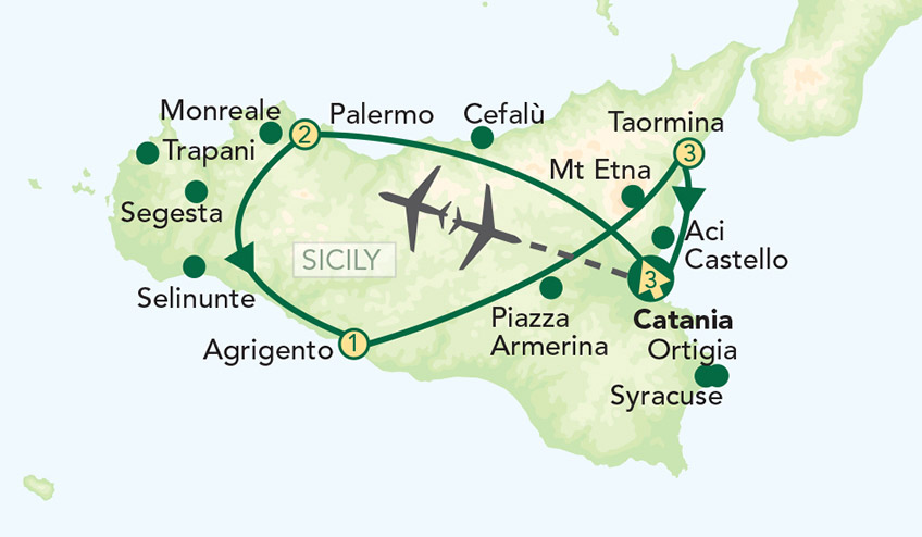 Sicily Tour Map